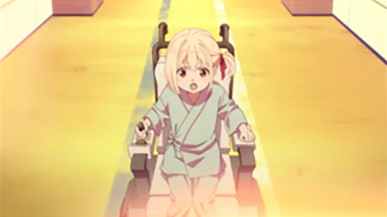ラッシュ中の演出：幼少期千束演出