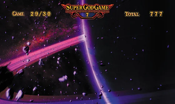 SUPER GOD GAME中の液晶画面