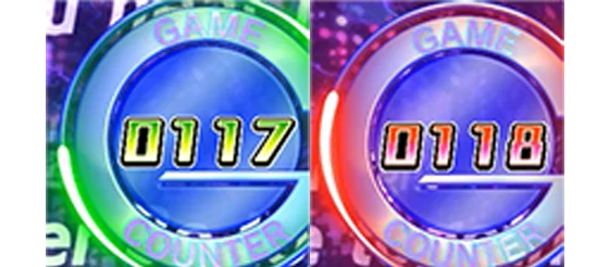 ゲーム数カウンター緑と赤