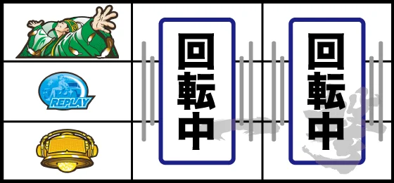 孔明図柄上段停止
