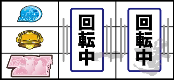 孔明図柄中段停止