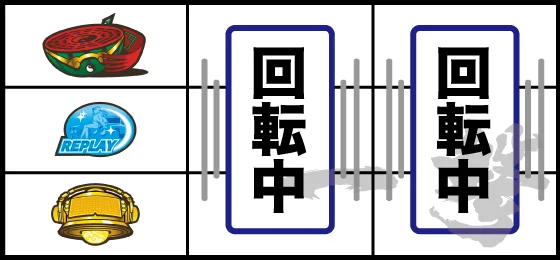孔明図柄上段停止