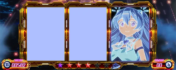 ST終了時のリール枠内キャラ：1人（右リール）