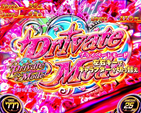 PRIVATE MODE突入画面