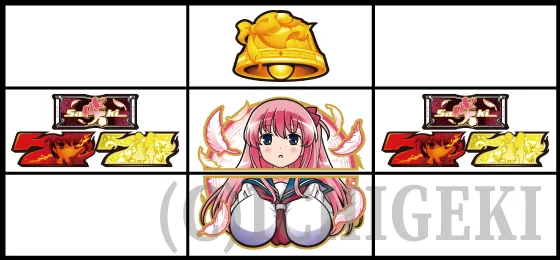 咲(スマスロ)のポインとTIME中強ポイン目の停止形