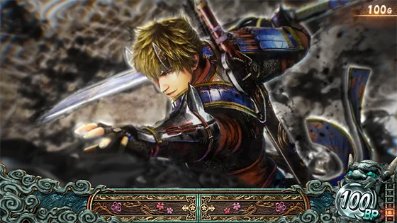 スマスロ 新鬼武者3のアイキャッチ(蒼鬼)