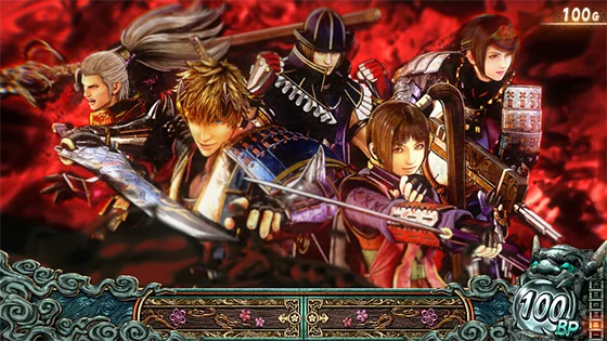 スマスロ 新鬼武者3のアイキャッチ(味方集合)