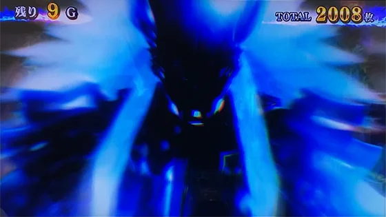 スマスロ 新鬼武者3の覚醒チャレンジ中の演出(デフォルト)