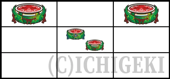 スマスロ 新鬼武者3のリーチ目①の停止型①