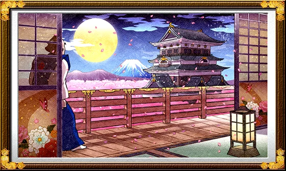 サブ液晶での5回先までの天国回数示唆：城内（夜）