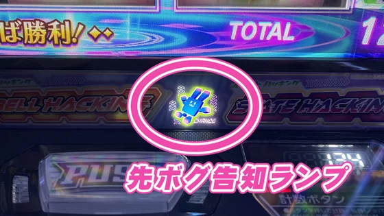 先ボグ告知ランプ