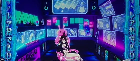 ノワールルーム中の液晶画面