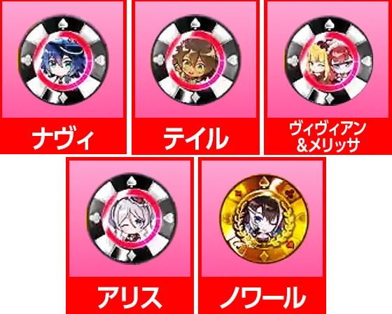 キャラクターチップ（全5種類）
