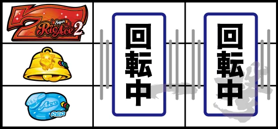 左リール上段赤7停止時