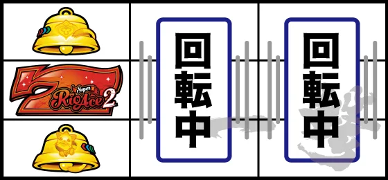 左リール中段赤7停止時
