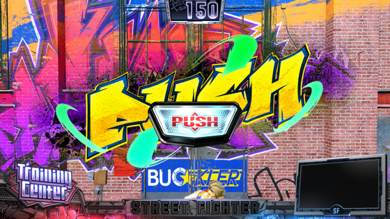 スマスロ ストリートファイター6のグラフィティ演出・PUSH