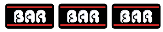 レギュラーボーナスの入賞図柄（BAR揃い）