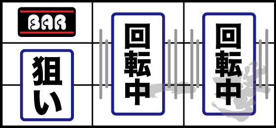 左リールにBAR（白7でもOK）を狙う