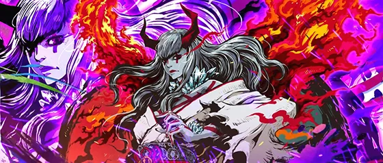 終了画面：デビル一美（紫背景）