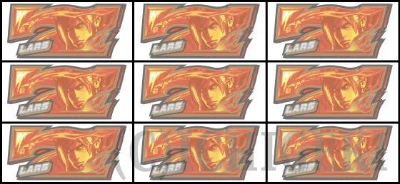 上段ダブル7テンパイ時の停止形（赤7揃い）