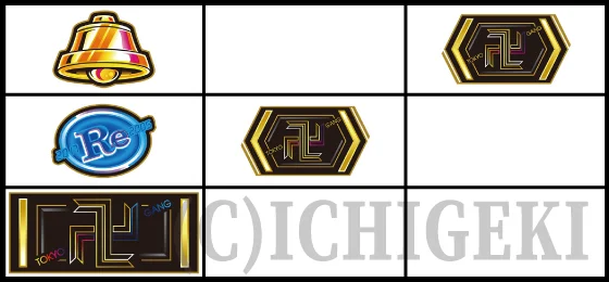 東京リベンジャーズ(スロット)の卍目の停止形(右上がり)