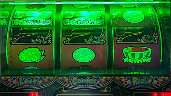 リールバックランプ発光（緑）