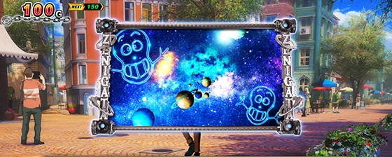 L主役は銭形5のウインドウ演出(宇宙)