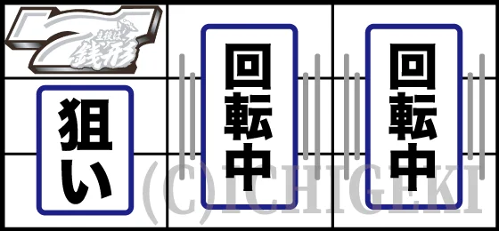 L主役は銭形5の左リール白7上段狙い
