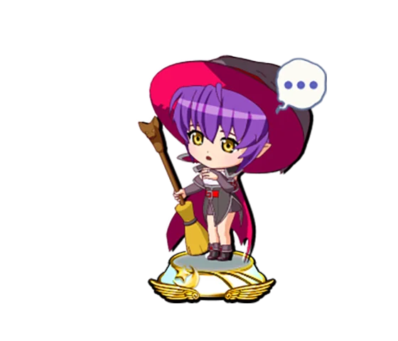 マジカルハロウィン ボーナストリガーのボーナス中のミニキャラ示唆（白台座①：ノワール）