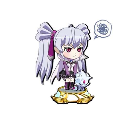 マジカルハロウィン ボーナストリガーのボーナス中のミニキャラ示唆（白台座①：フロスト）