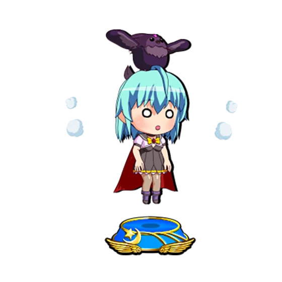 マジカルハロウィン ボーナストリガーのボーナス中のミニキャラ示唆（青台座①：ルル）