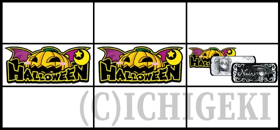 マジカルハロウィン ボーナストリガーの右リール下段に青7をビタ押し