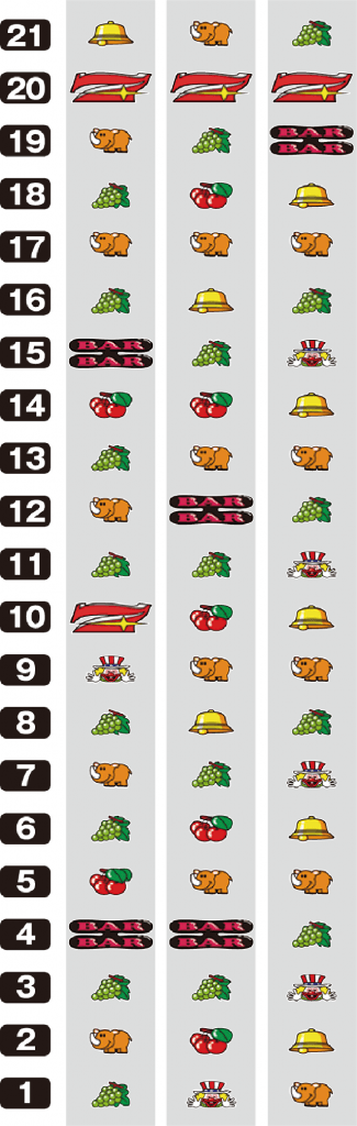 ゴーゴージャグラー2のリール