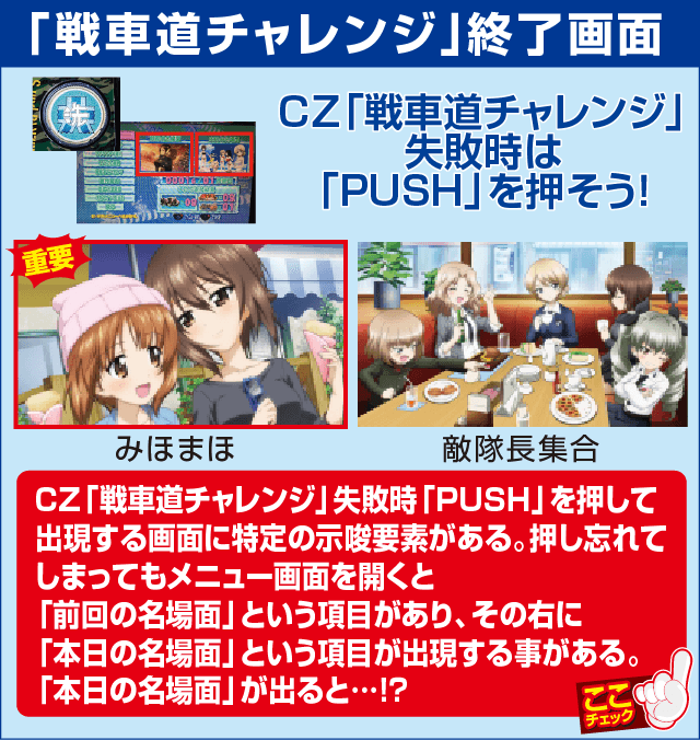 パチスロ ガールズ＆パンツァーG～これが私の戦車道です！～の確定演出