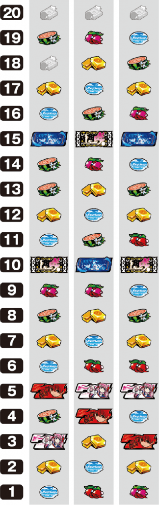 パチスロ咲-Saki-のリール