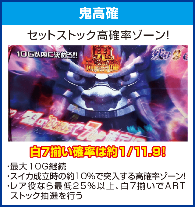 パチスロ セイクリッドセブンのピックアップ