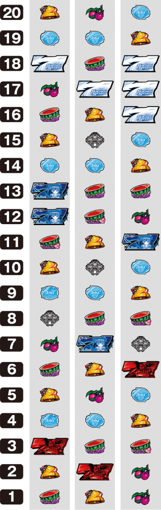 パチスロ セイクリッドセブンのリール