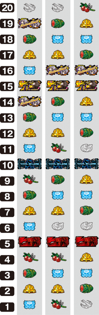 パチスロ トータル・イクリプス2のリール