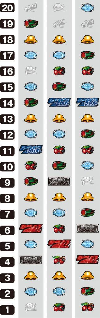 闘魂継承 アントニオ猪木という名のパチスロ機のリール