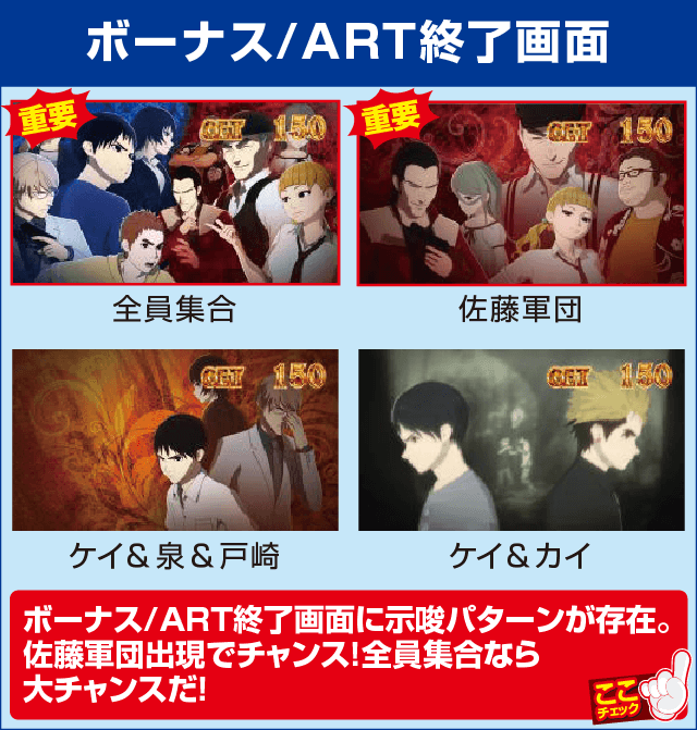 パチスロ亜人の確定演出