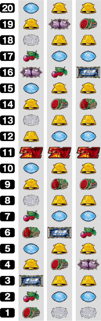 パチスロ北斗の拳 天昇のリール