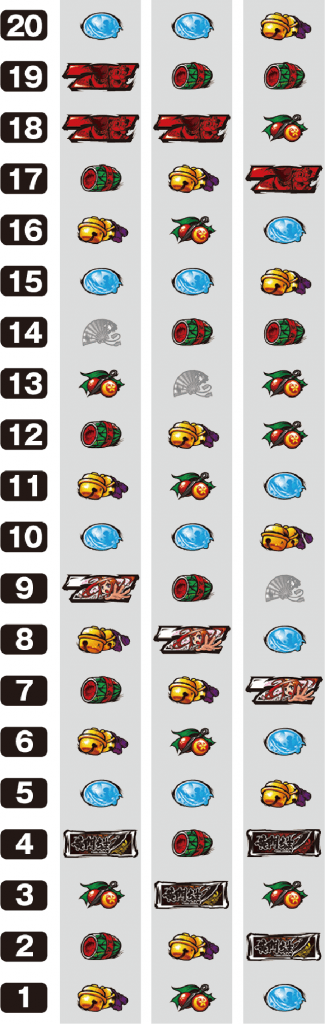 パチスロ黄門ちゃまＶのリール