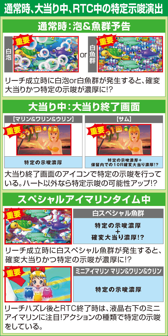 Pスーパー海物語 IN JAPAN2の確定演出