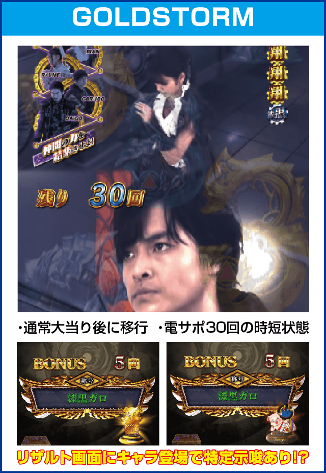 PA設定付牙狼GOLDSTORM翔RHのピックアップ