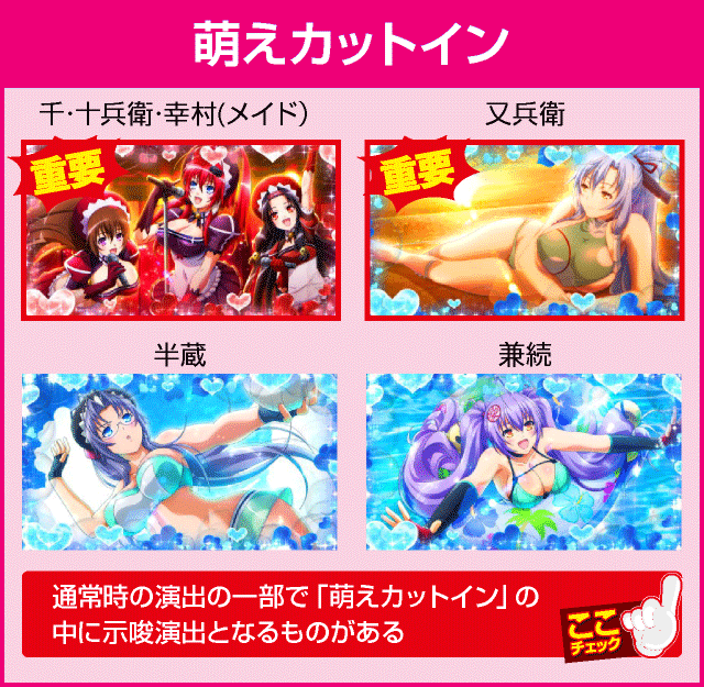パチスロ 百花繚乱 サムライガールズの確定演出