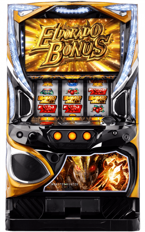 パチスロ モンスターハンター:ワールド™ 黄金狩猟の筐体