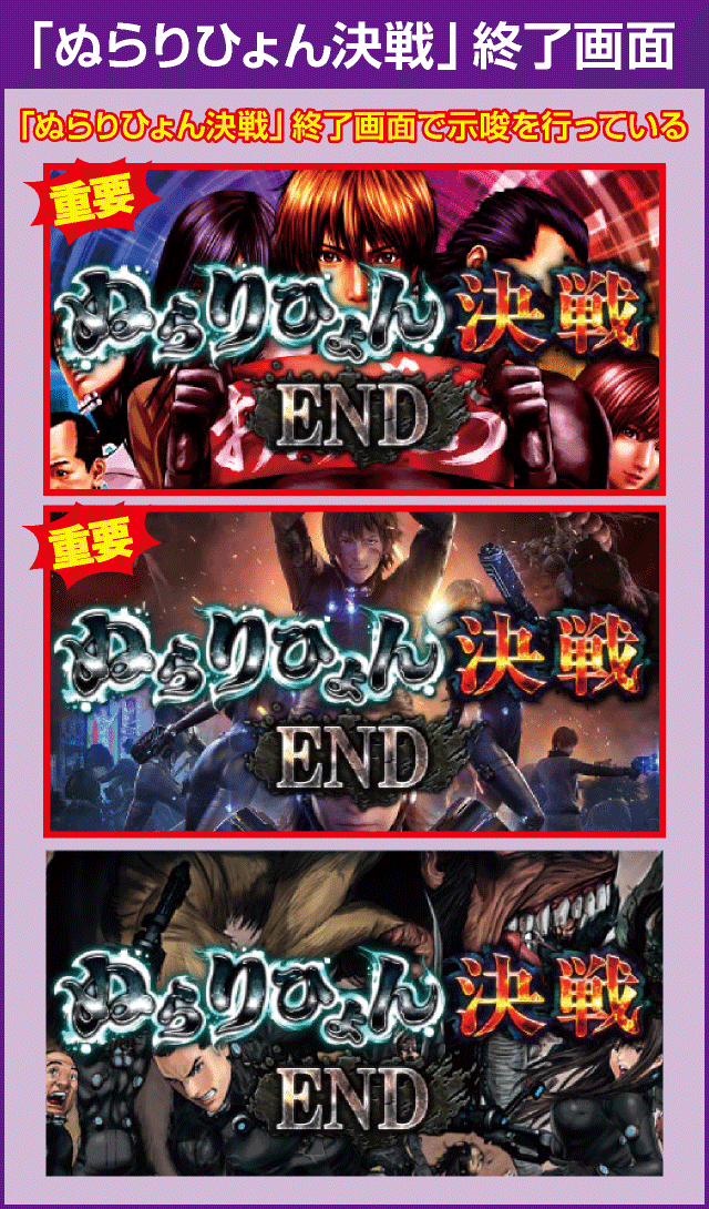 パチスロGANTZ極 THE SURVIVAL GAMEの確定演出