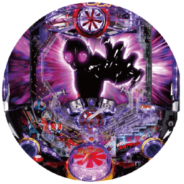 ぱちんこ 仮面ライダー 闇のライダーver.の盤面画像