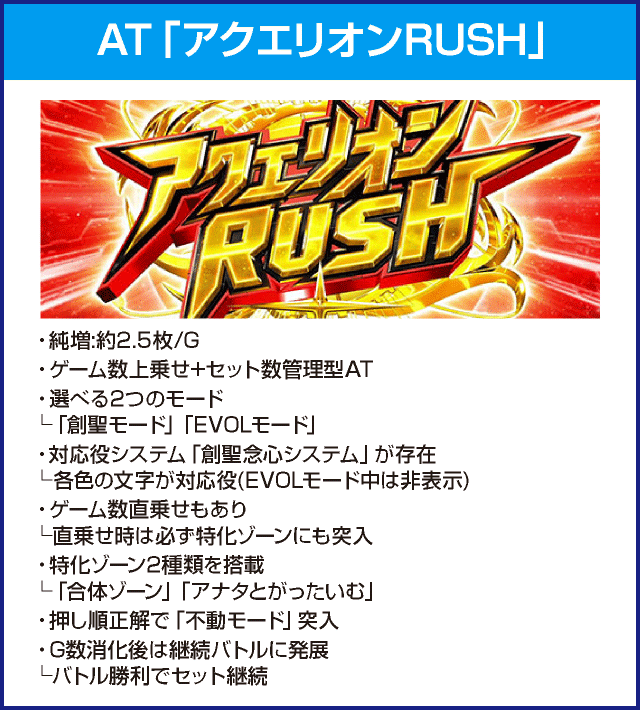 パチスロ アクエリオン ALL STARSのピックアップ