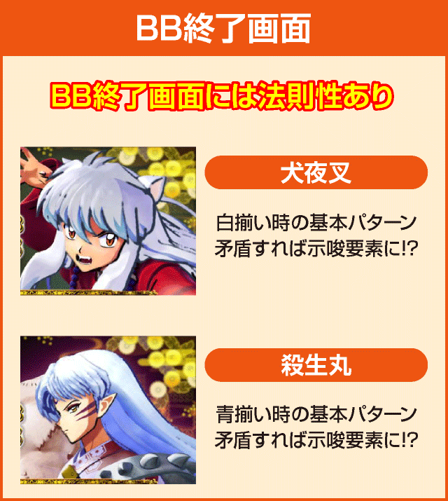 パチスロ犬夜叉の確定演出